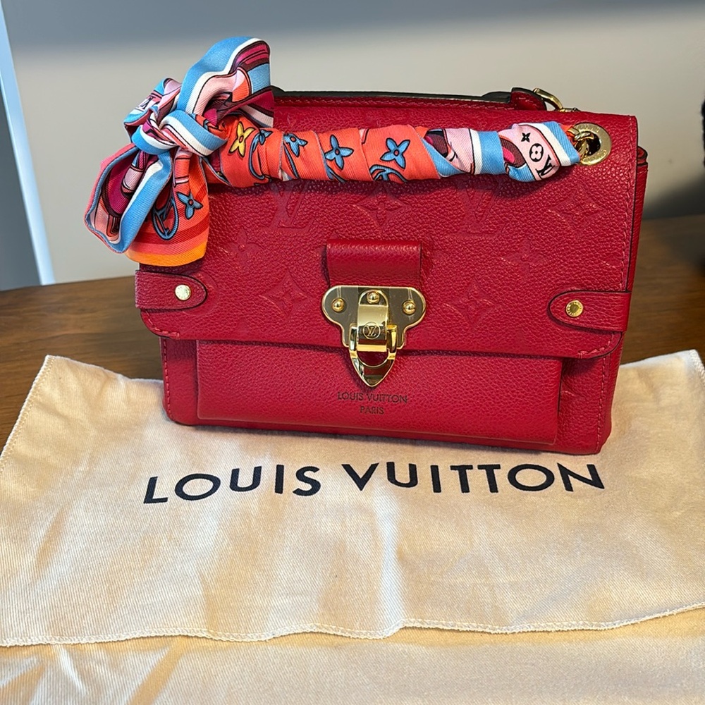 Louis Vuitton Vavin in Scarlet Red with twilly